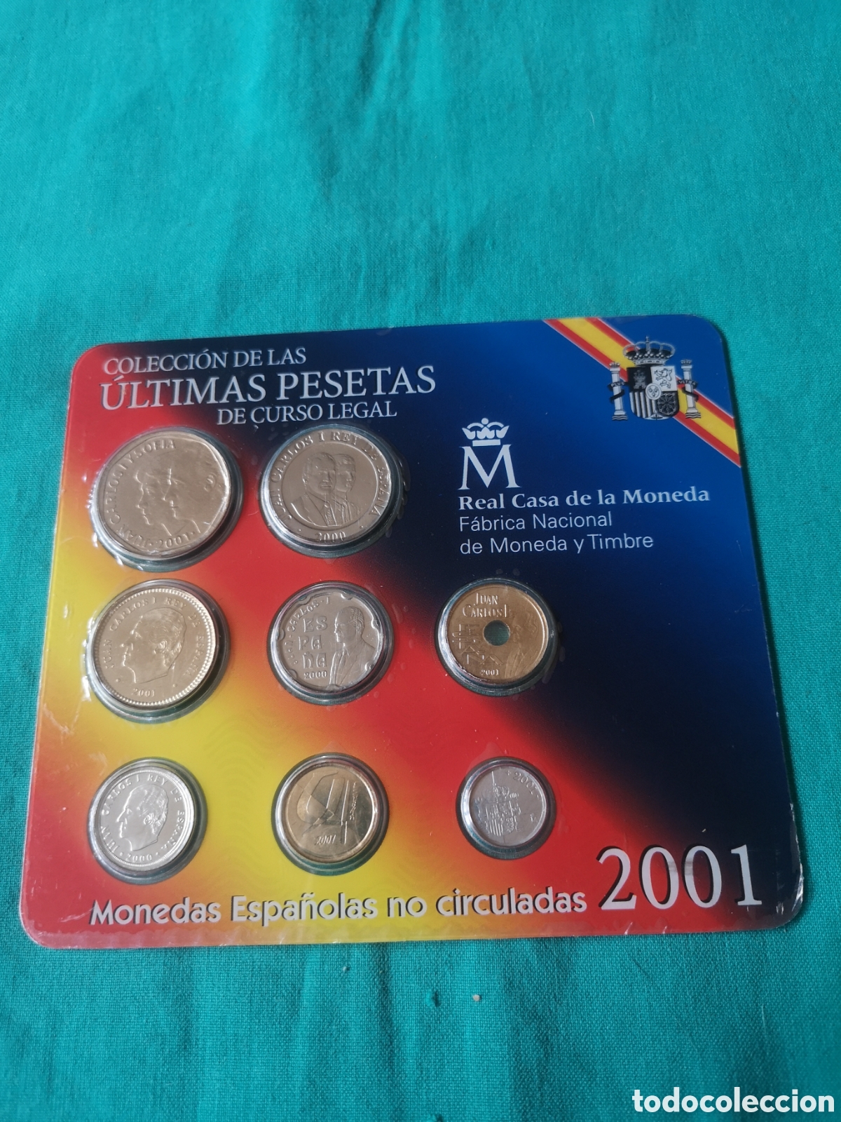 Monedas Juan Carlos I: Colecci&oacute;n monedas curso legal 2001