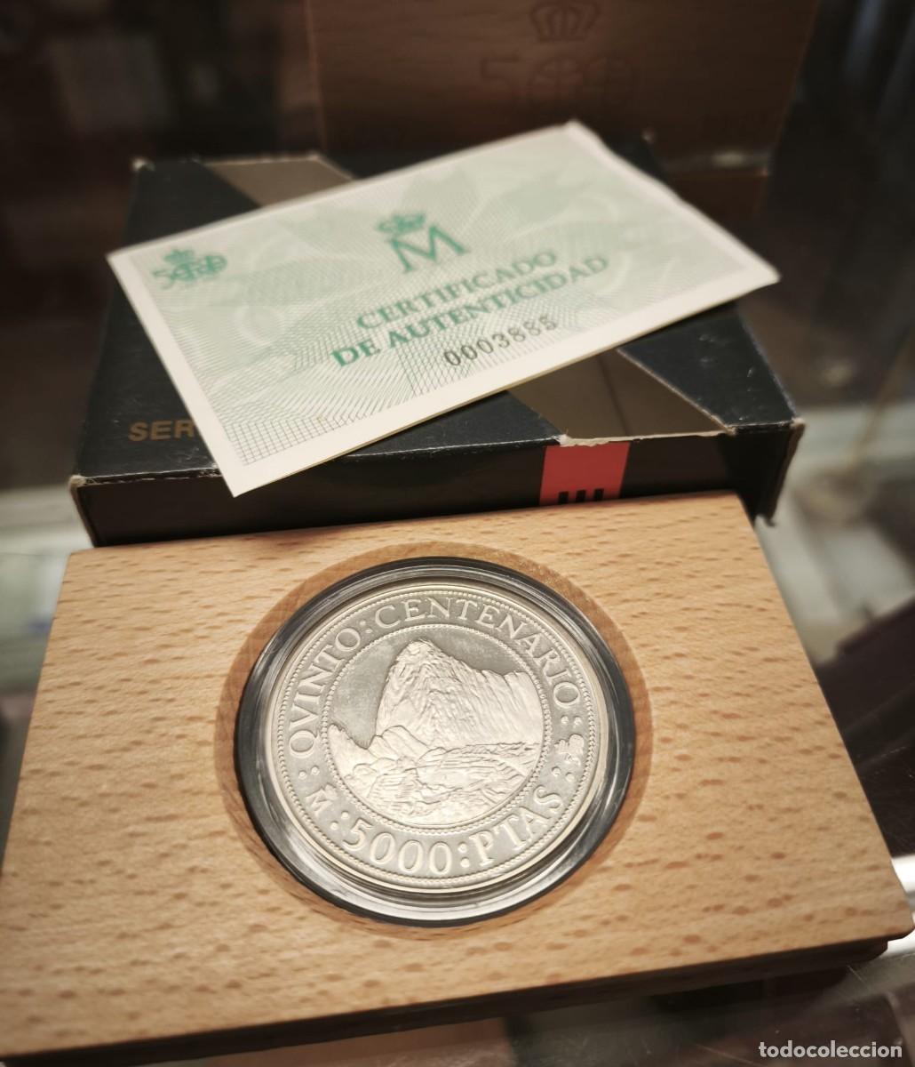 Monedas Juan Carlos I: Espa&ntilde;a estuche 5000 Pesetas Pizarro y Atahualpa 1991 Km 893 Plata Proof