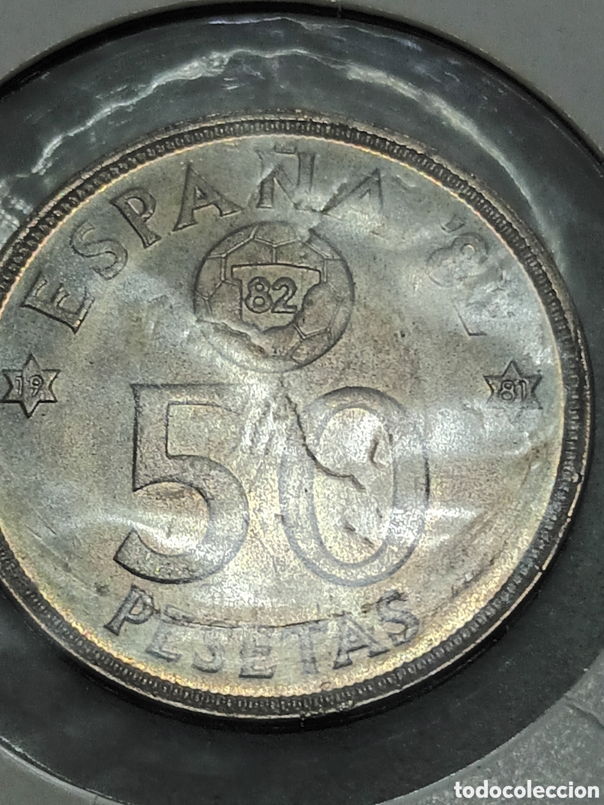 Monedas Juan Carlos I: MONEDA DE 50 PESETAS DEL REY A&Ntilde;O 1980 *81 MUNDIAL 82