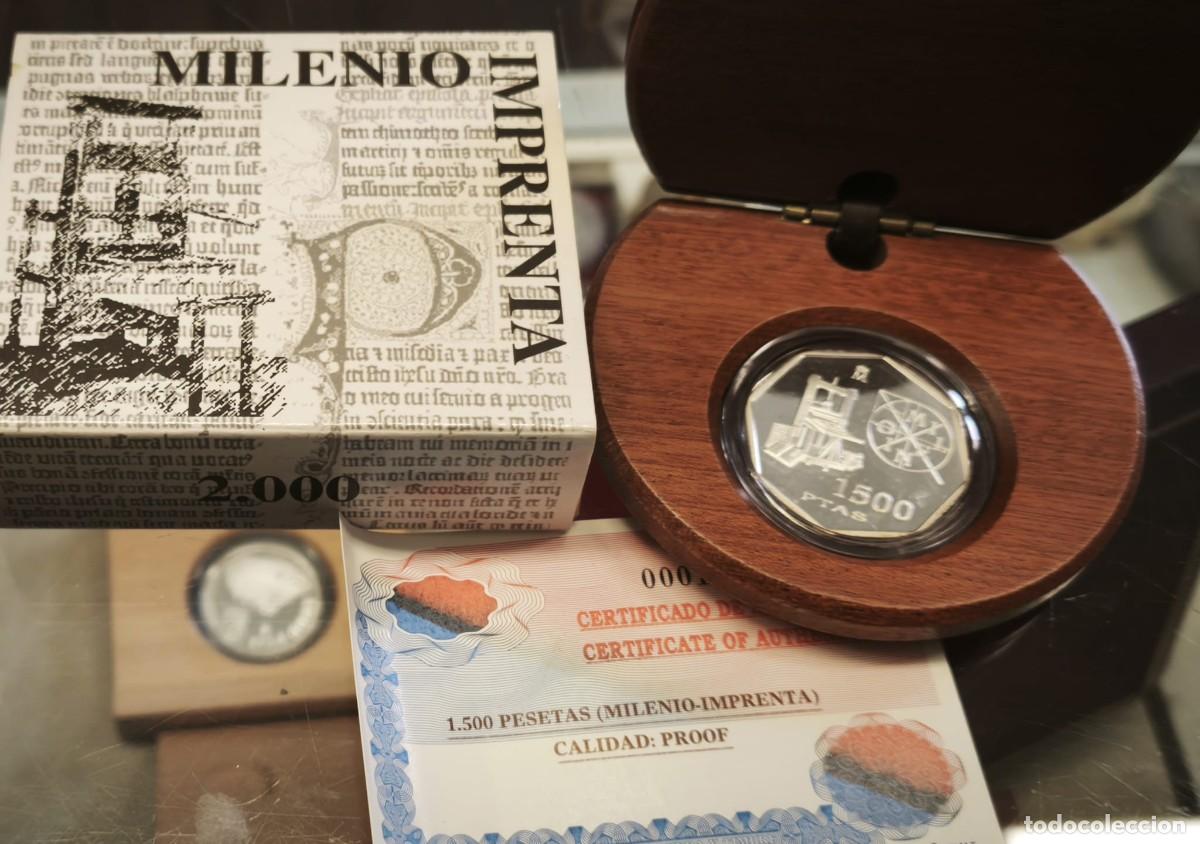 Monedas Juan Carlos I: Espa&ntilde;a estuche 1500 Pesetas Impresi&oacute;n 2000 Km 1035 Plata Proof