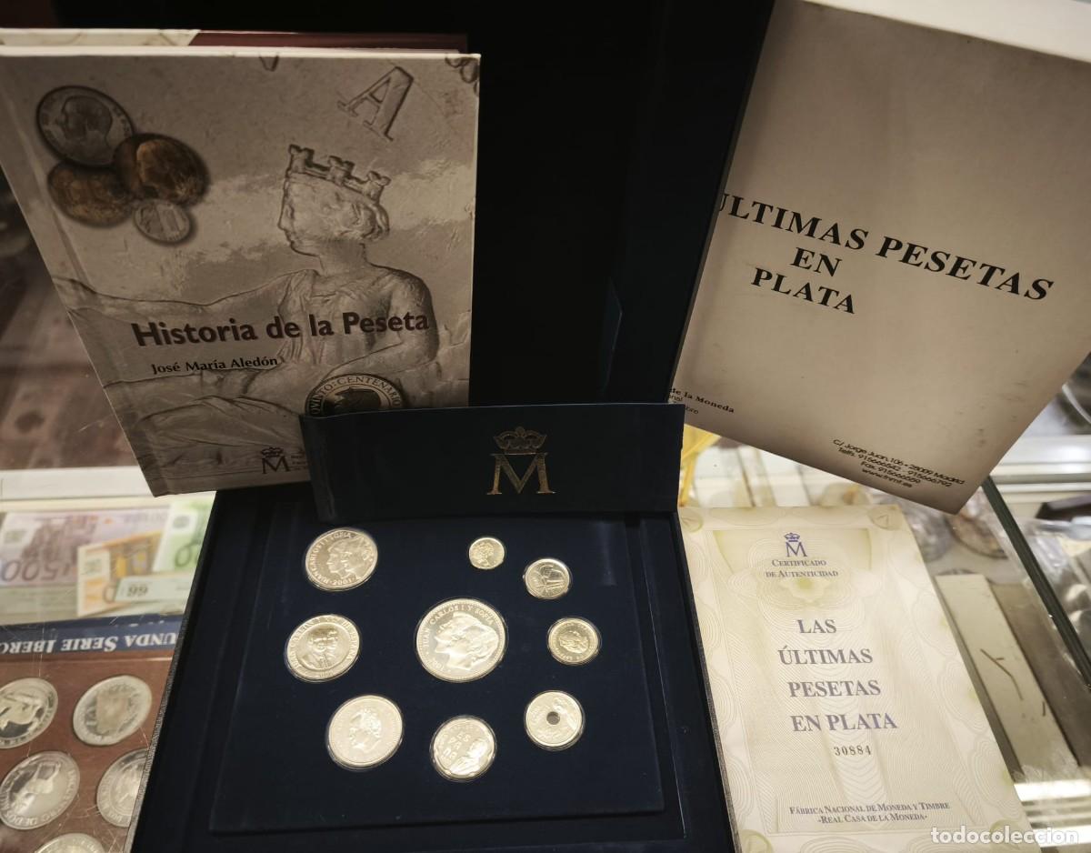 Monedas Juan Carlos I: Espa&ntilde;a estuche Ultimas pesetas en plata FNMT 2001