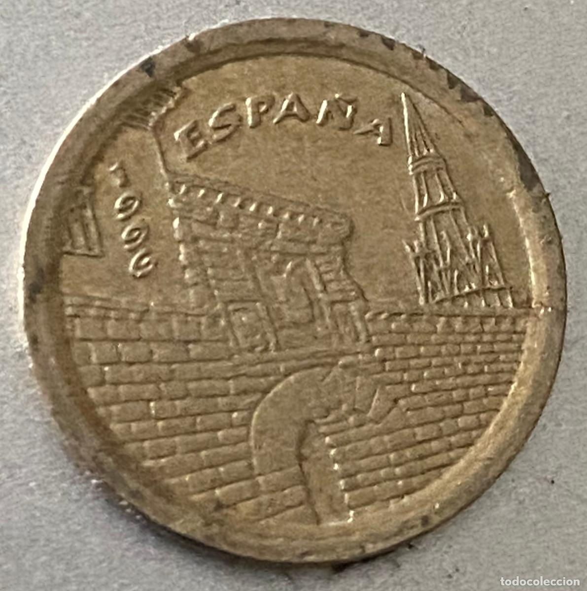 Monedas Juan Carlos I: Moneda de 5 pesetas. Espa&ntilde;a. Dedicada a La Rioja. A&ntilde;o 1996. La de las fotograf&iacute;as.