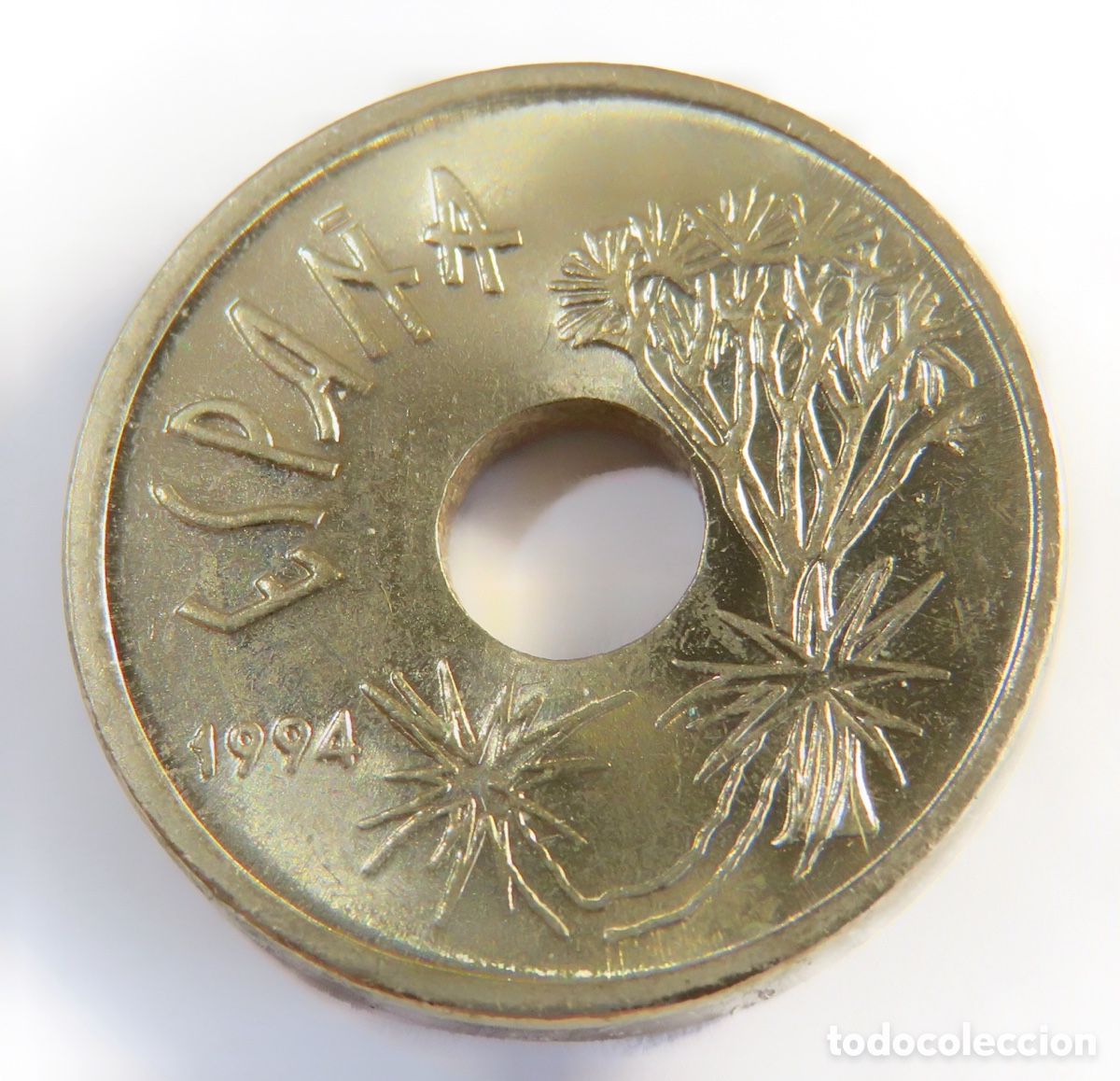 Monedas Juan Carlos I: 25 Pesetas 1994 Sin Circular SC | Moneda Espa&ntilde;ola Con Agujero | Juan Carlos I