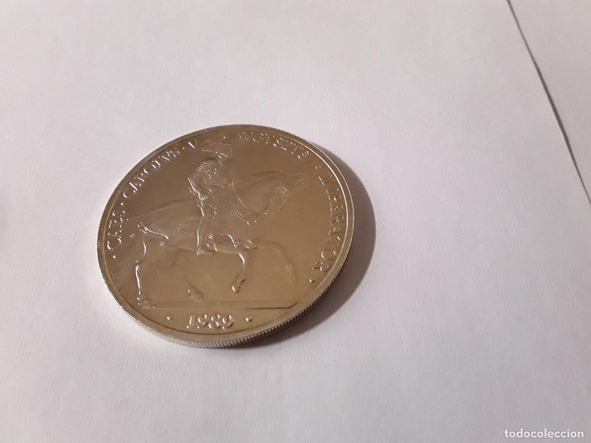 Monedas Juan Carlos I: ESPA&Ntilde;A - 5 ECU DE PLATA CARLOS V A&Ntilde;O 1989.