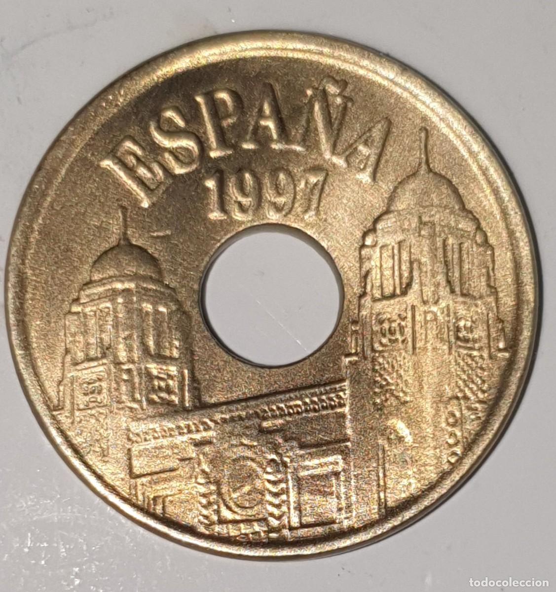 Monedas Juan Carlos I: Espa&ntilde;a 25 Pesetas 1997 Melilla V Centenario 1497-1997