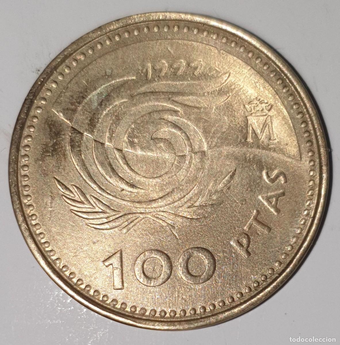 Monedas Juan Carlos I: Espa&ntilde;a 100 Pesetas 1999 Juan Carlos I Variante Canto Flor de Lis hacia 100 PTAS