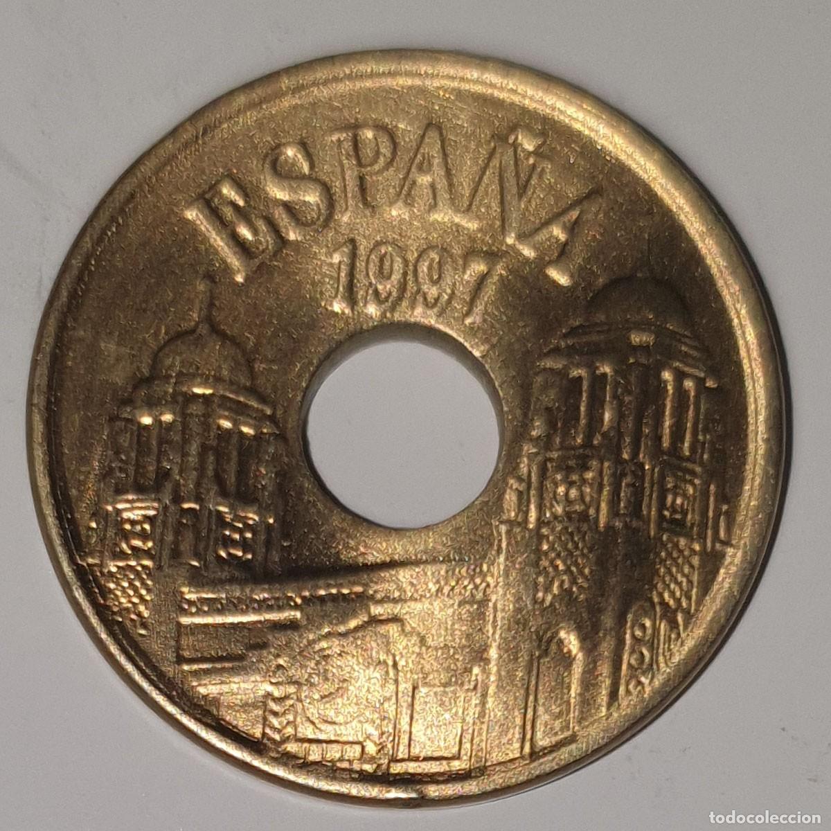 Monedas Juan Carlos I: Espa&ntilde;a 25 Pesetas 1997 Castilla-La Mancha &ndash; Serie Comunidades Aut&oacute;nomas