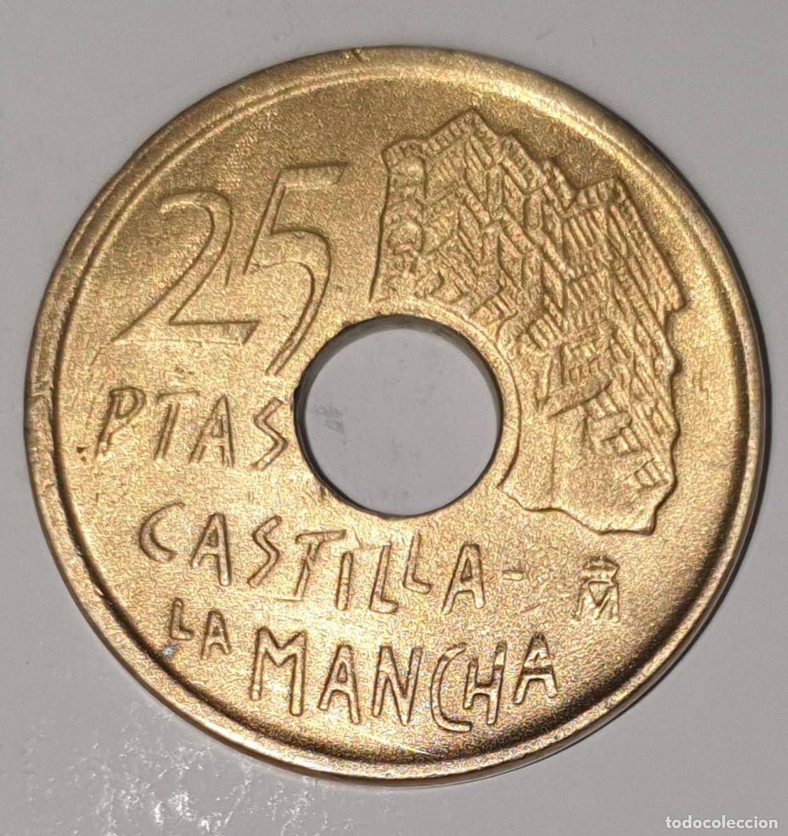 Monedas Juan Carlos I: Espa&ntilde;a 25 Pesetas 1998 Castilla-La Mancha &ndash; Serie Comunidades Aut&oacute;nomas &ndash; Juan Carlos I