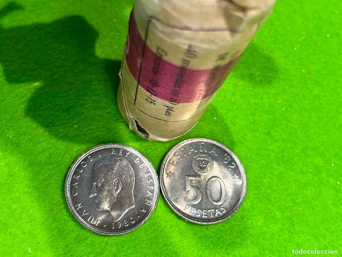 Monedas Juan Carlos I: Espa&ntilde;a, una moneda 50 pesetas, 1980 81, mundial f&uacute;tbol 82, Juan Carlos I, 1&deg;