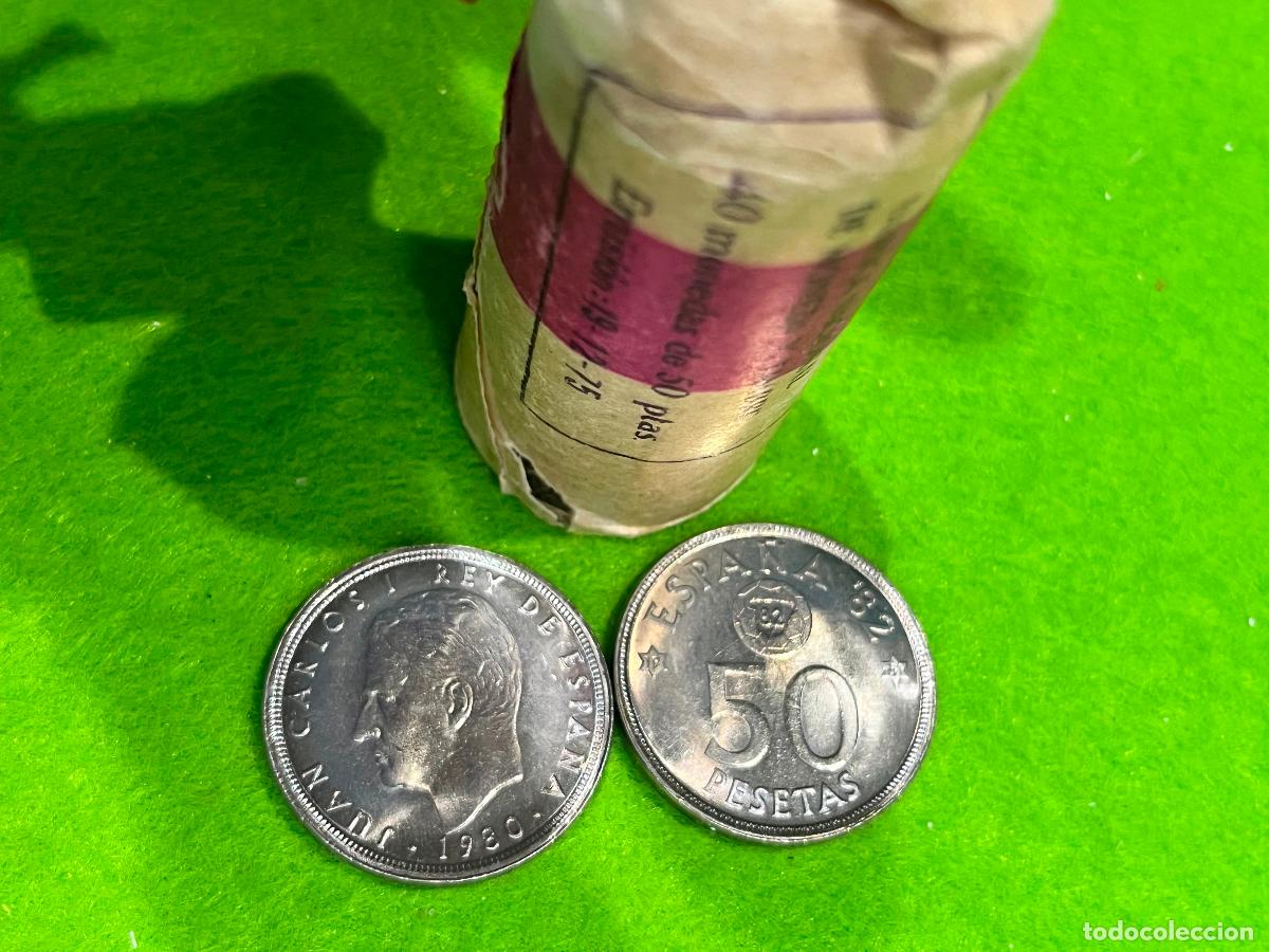 Monedas Juan Carlos I: Espa&ntilde;a, una moneda 50 pesetas, 1980 81, mundial f&uacute;tbol 82, Juan Carlos I, 1&deg;, 47682 4, FNMT