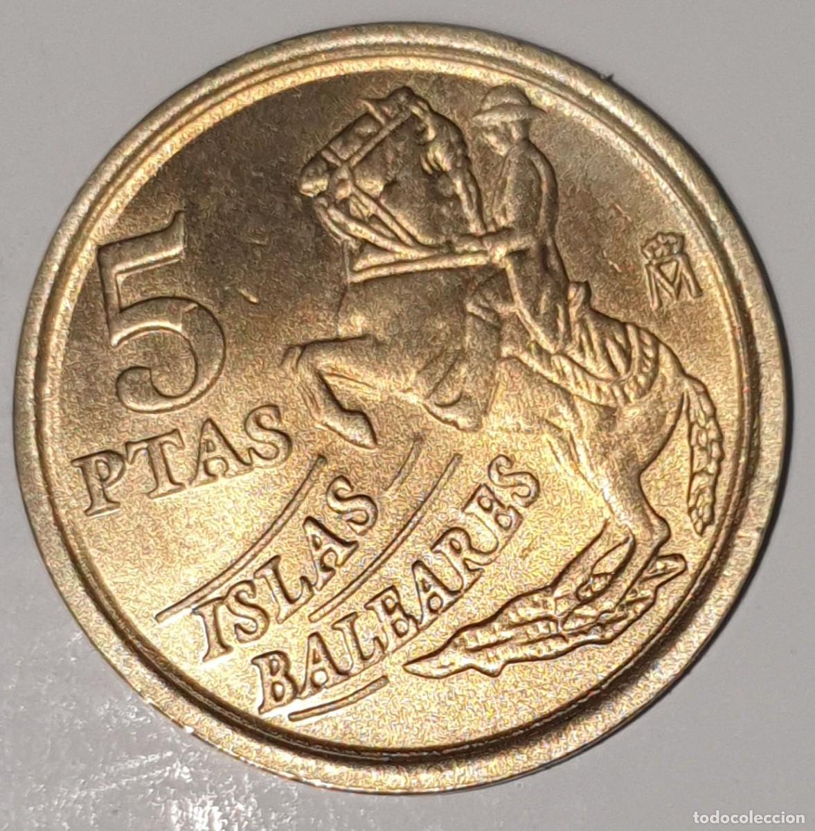 Monedas Juan Carlos I: Moneda 5 Pesetas Islas Baleares 1997 Juan Carlos I Espa&ntilde;a