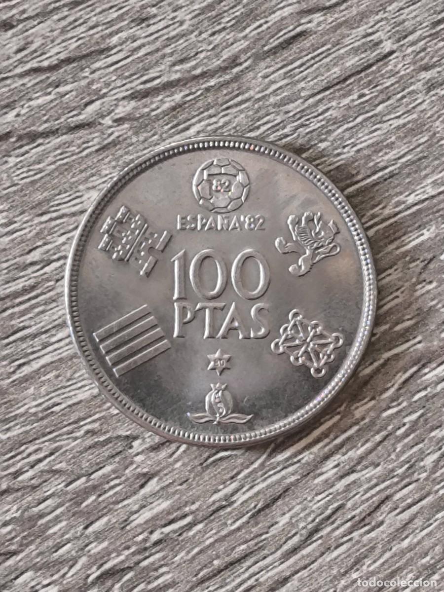 Monedas Juan Carlos I: ​Moneda 100 Pesetas Espa&ntilde;a '82 (1980) - Estrella 80 - Conservada en c&aacute;psula