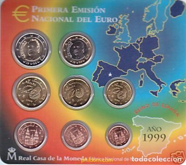 M&uuml;nzen unter Juan Carlos I: 121 ESPA&Ntilde;A 1999 CARTERA OFICIAL 1999 EUROS