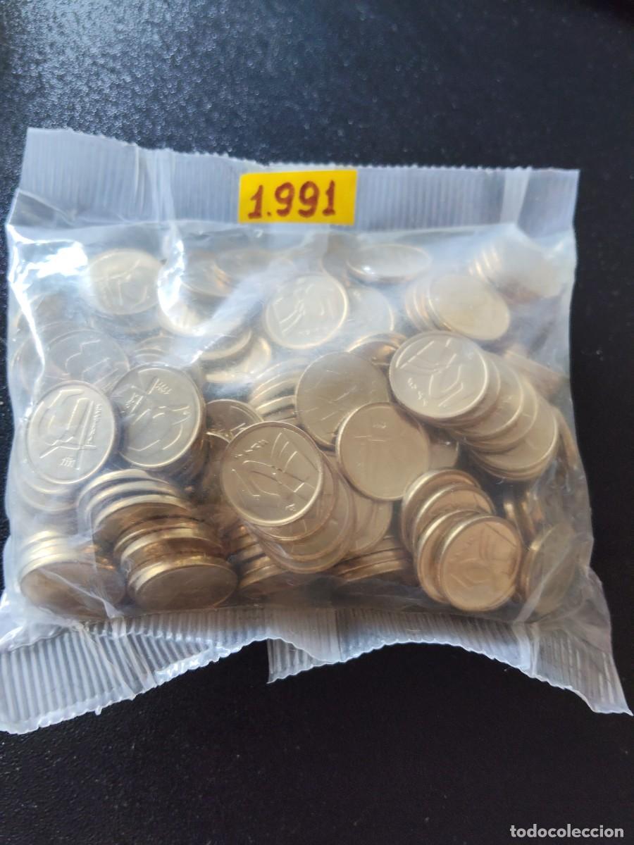 Monedas Juan Carlos I: BOLSA MONEDAS 5 PESETAS 1991 ( 200 MONEDAS ) sin circular
