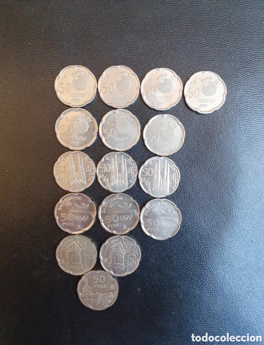 Monedas Juan Carlos I: 16 MONEDAS de 50 PESETAS (Expo 92')