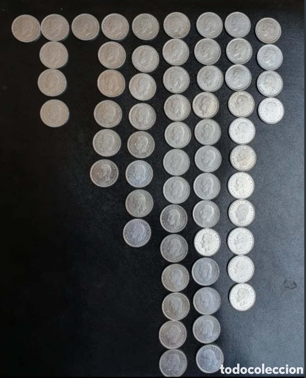 Monedas Juan Carlos I: 61 MONEDAS de 1 PESETA 1982 - 1989 de ESPA&Ntilde;A