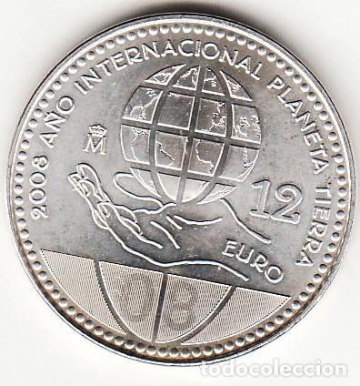 Monedas Juan Carlos I: ESPA&Ntilde;A: 12 EUROS 2008 / PLATA