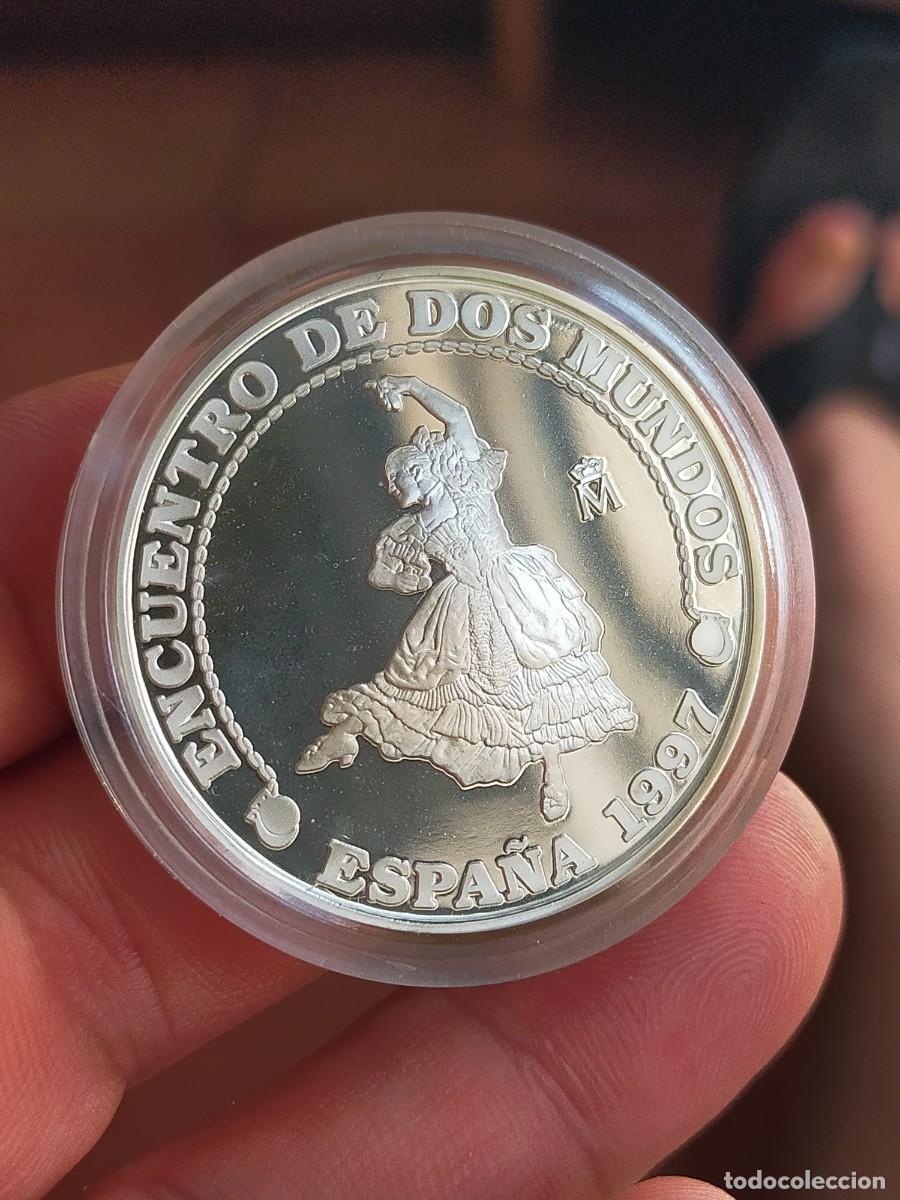 Monedas Juan Carlos I: MONEDA 2000 DOS MIL DANZAS Y TRAJES TIPICOS 1997 ESPA&Ntilde;A BAILARINA PLATA ENCUENTRO DOS MUNDOS