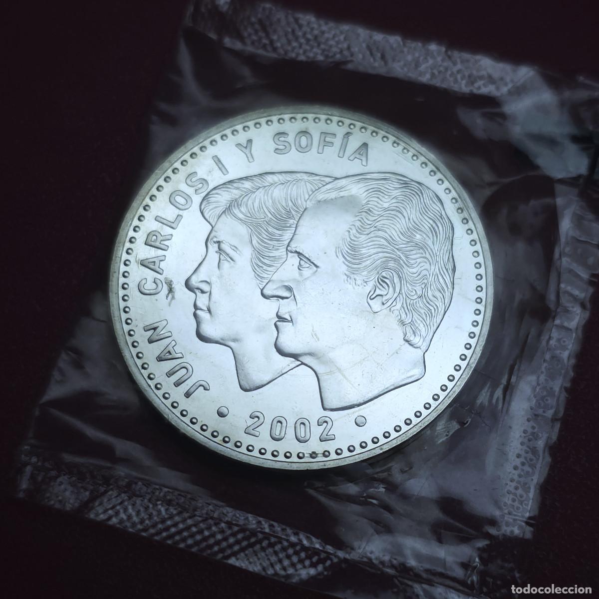 Monedas Juan Carlos I: MONEDA DE PLATA ESPA&Ntilde;A 12 EURO 2002 JUAN CARLOS I & SOFIA SC