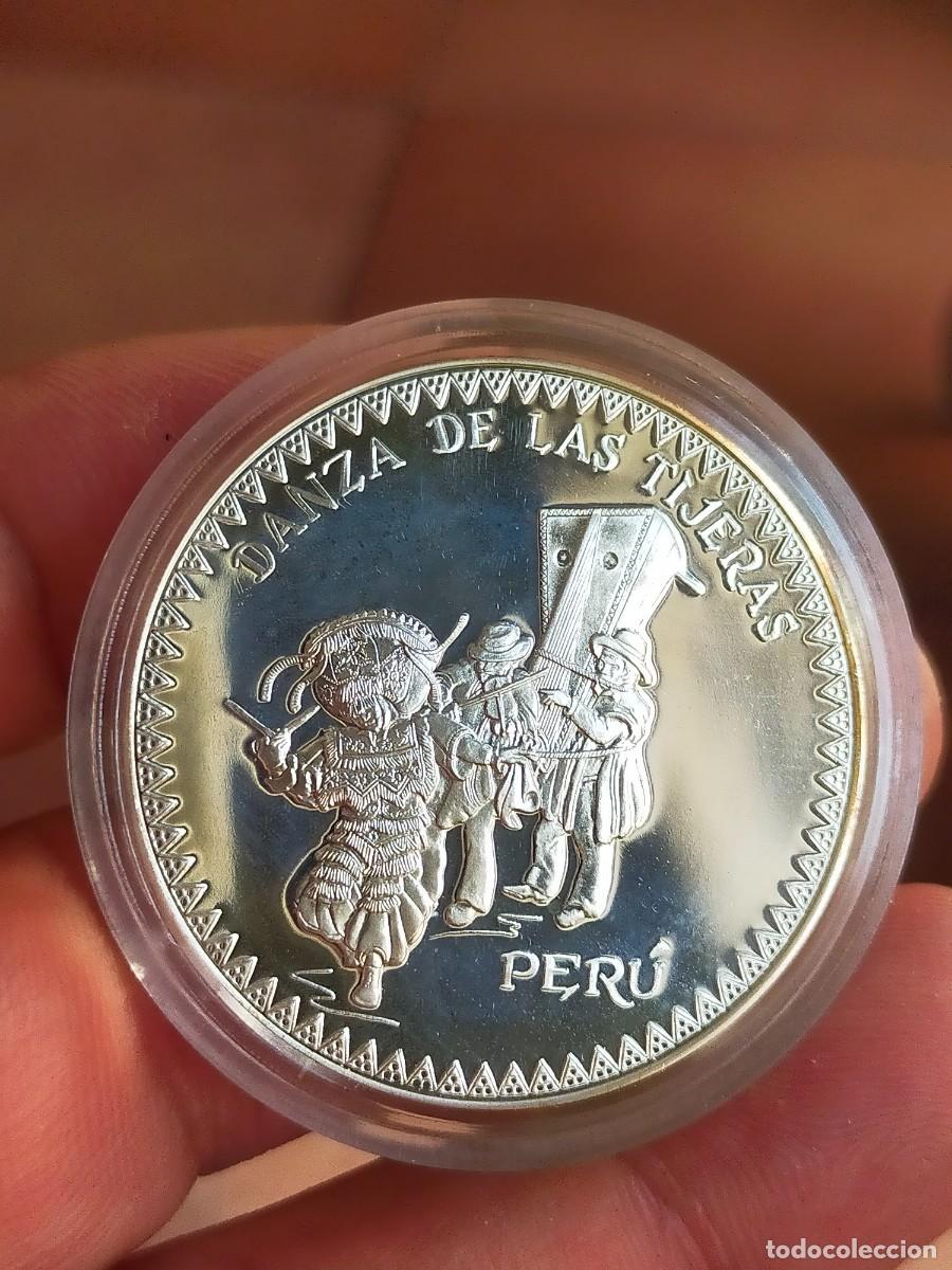 Coins Juan Carlos I: MONEDA 1 UN NUEVO SOL PERU DANZA DE LAS TIJERAS 1997 PLATA ENCUENTRO DOS MUNDOS