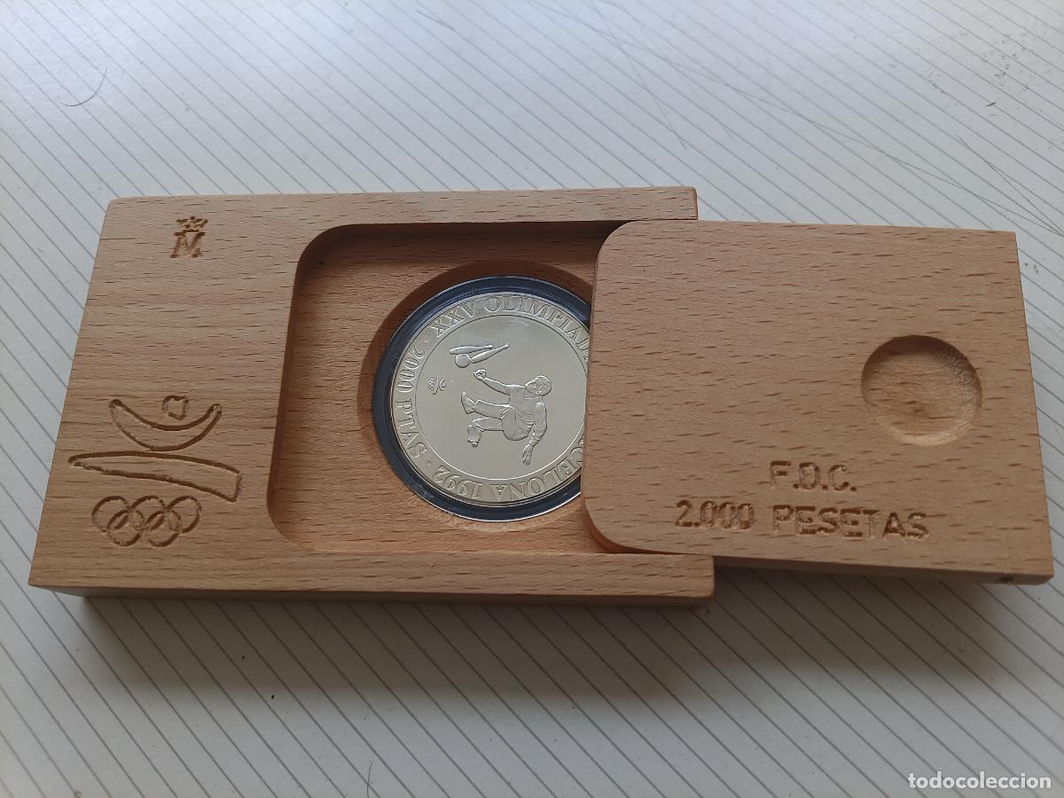 Monedas Juan Carlos I: 2000 pesetas en plata 1991. Estuche . Barcelona'92