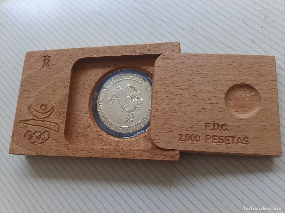 Monedas Juan Carlos I: 2000 pesetas en plata 1991. Estuche . Barcelona'92