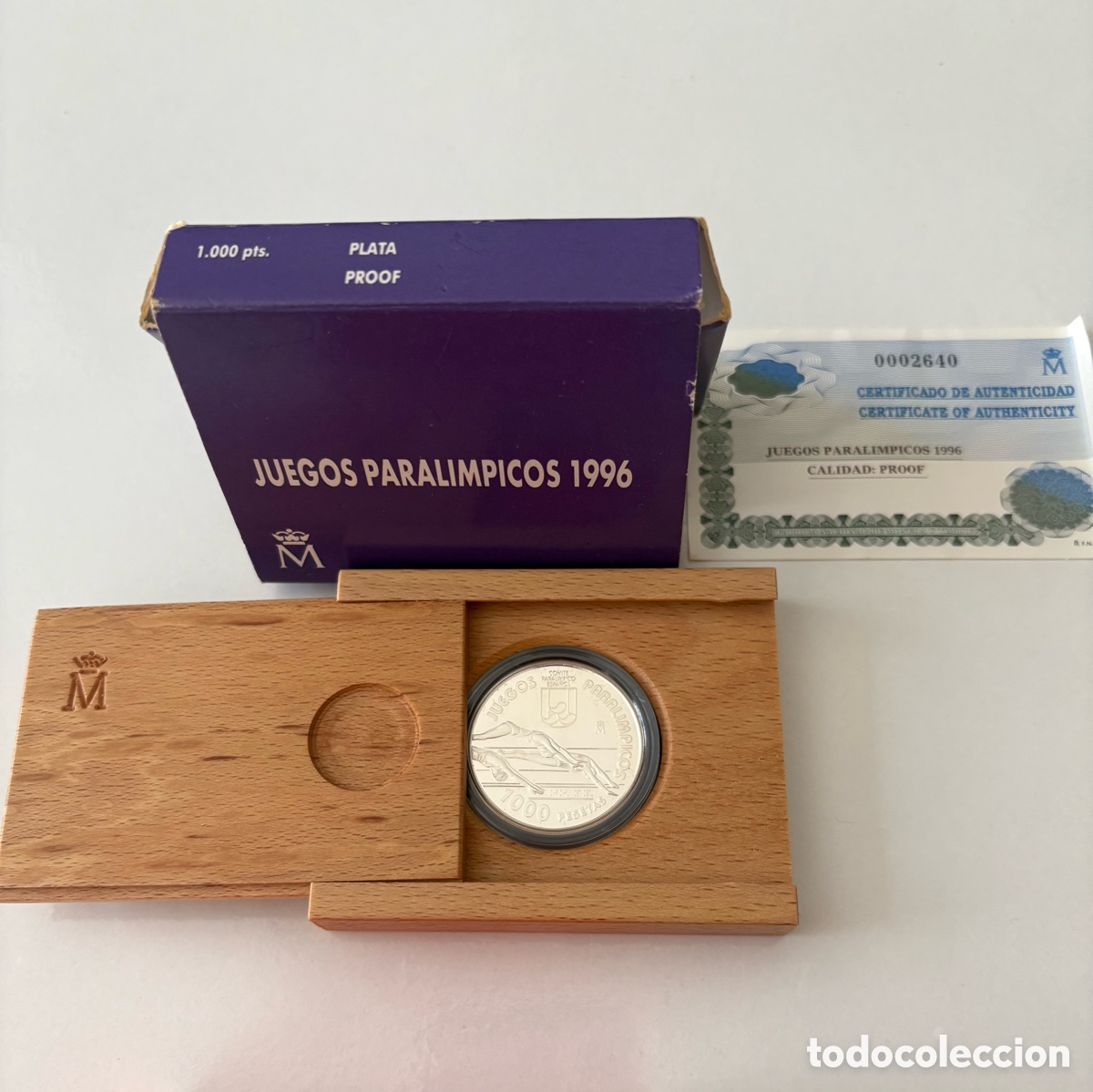 Monedas Juan Carlos I: Lote 8 Monedas Plata Proof FNMT 1996-2000 Estuches Y Certificados Originales
