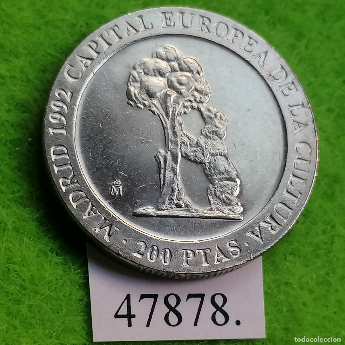 Monedas Juan Carlos I: Espa&ntilde;a 200 pesetas 1992, el oso y el madro&ntilde;o, Juan Carlos I, 1⁰