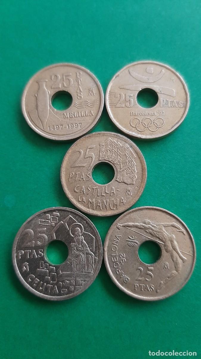 Monedas Juan Carlos I: (ESPA&Ntilde;A) LOTE DE MONEDAS DE 25 PESETAS DIFERENTES