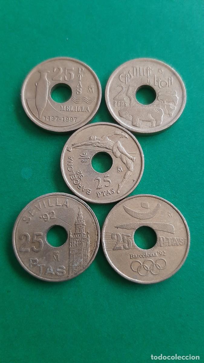 Monedas Juan Carlos I: (ESPA&Ntilde;A) LOTE DE MONEDAS DE 25 PESETAS DIFERENTES