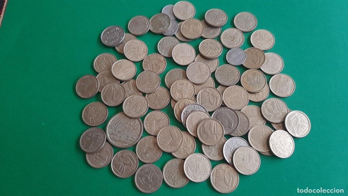 Monedas Juan Carlos I: (ESPA&Ntilde;A) LOTE DE MONEDAS DE 1, 5, 10 Y 100 PESETAS