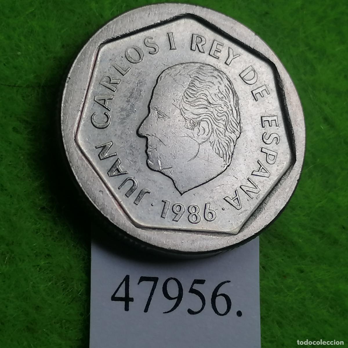 Moedas Juan Carlos I: Espa&ntilde;a 200 pesetas 1986, variante pantografo, busto mayor, Juan Carlos l, 1&ordm;