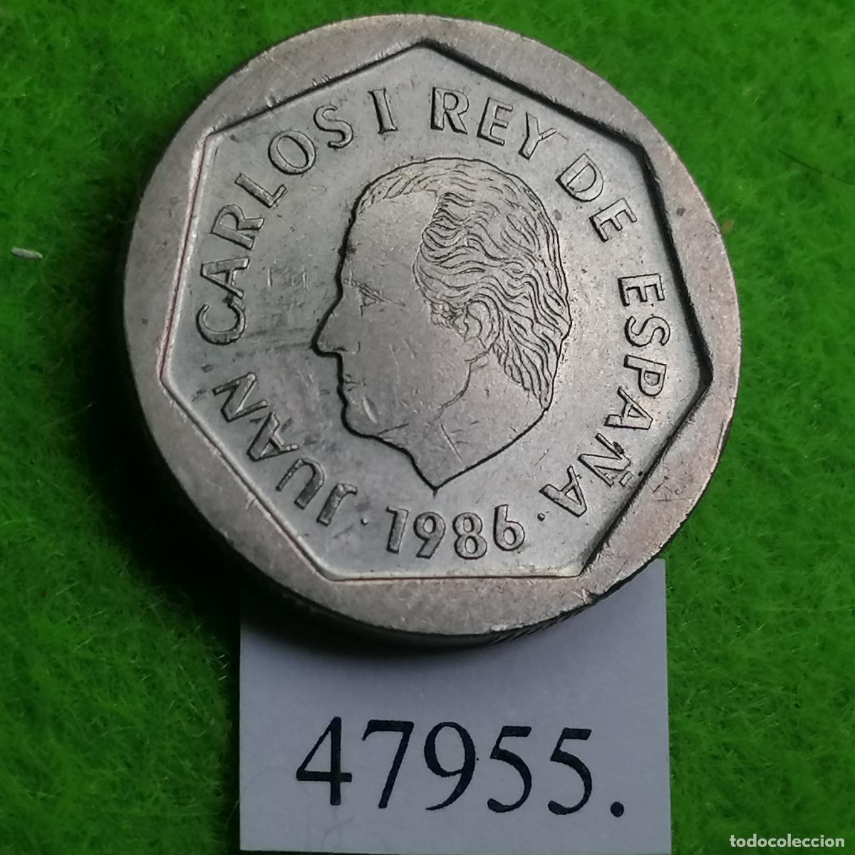 Moedas Juan Carlos I: Espa&ntilde;a 200 pesetas 1986, variante pantografo, busto mayor, Juan Carlos l, 1&ordm;