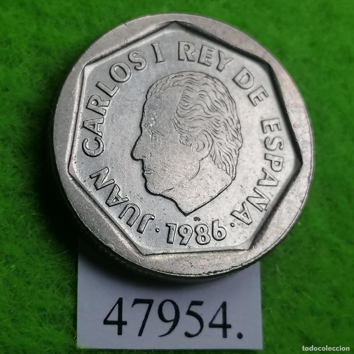 Moedas Juan Carlos I: Espa&ntilde;a 200 pesetas 1986, variante pantografo, busto menor, Juan Carlos l, 1&ordm;