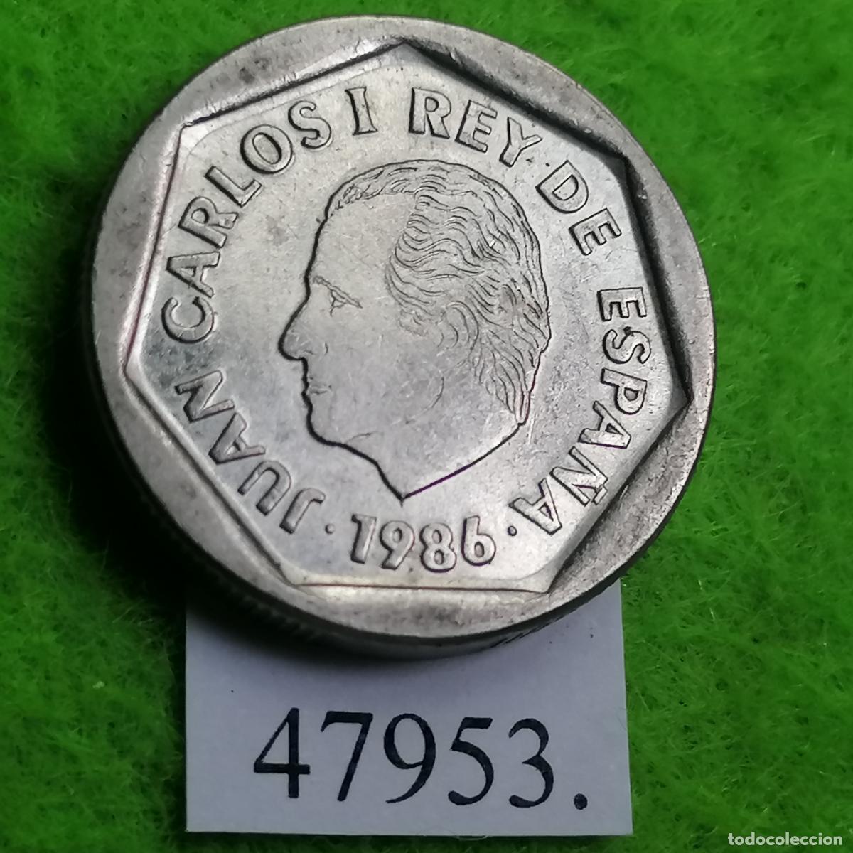 Monedas Juan Carlos I: Espa&ntilde;a 200 pesetas 1986, variante pantografo, busto menor, Juan Carlos l, 1&ordm;