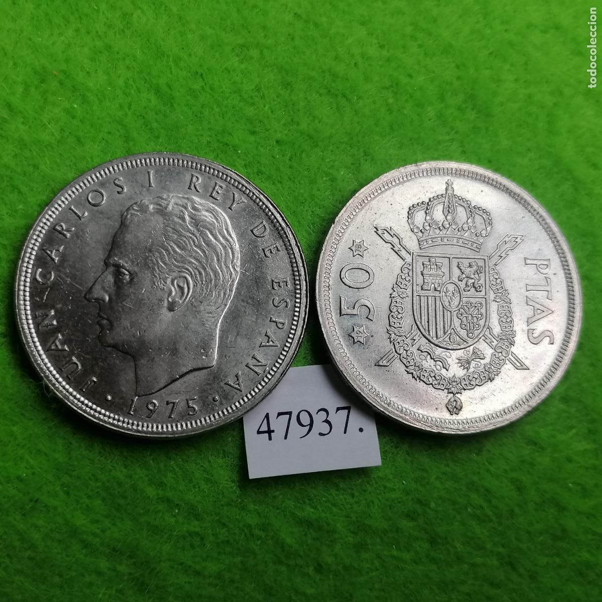 Monedas Juan Carlos I: Espa&ntilde;a 50 pesetas 1975 78, una moneda, Juan Carlos l, 1&ordm;, 47937 3