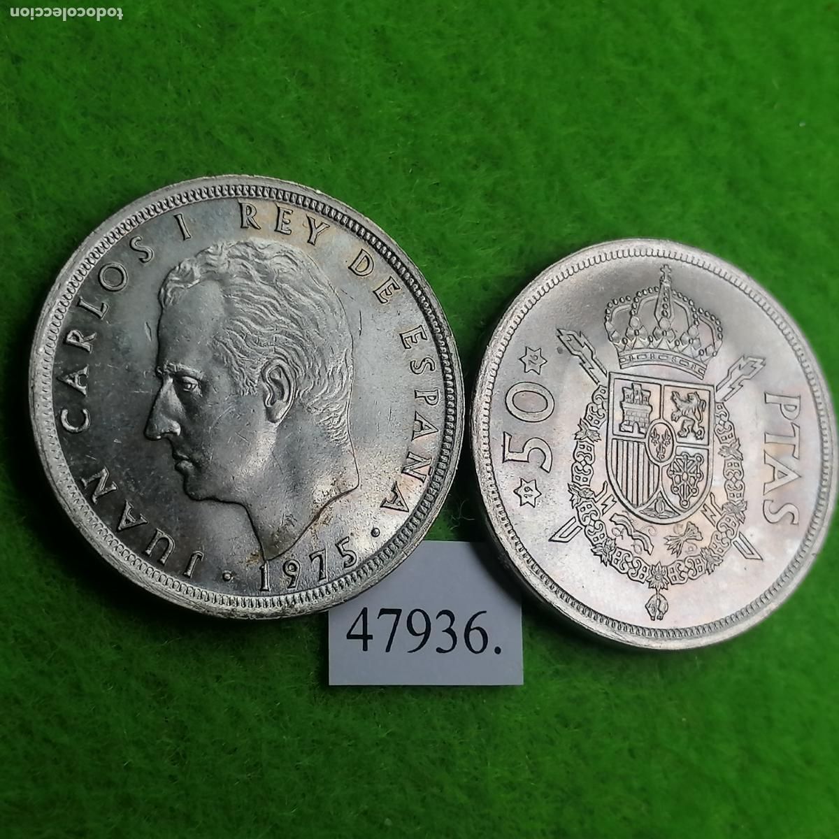 Monedas Juan Carlos I: Espa&ntilde;a 50 pesetas 1975 76, una moneda, Juan Carlos l, 1&ordm;, 47936 4