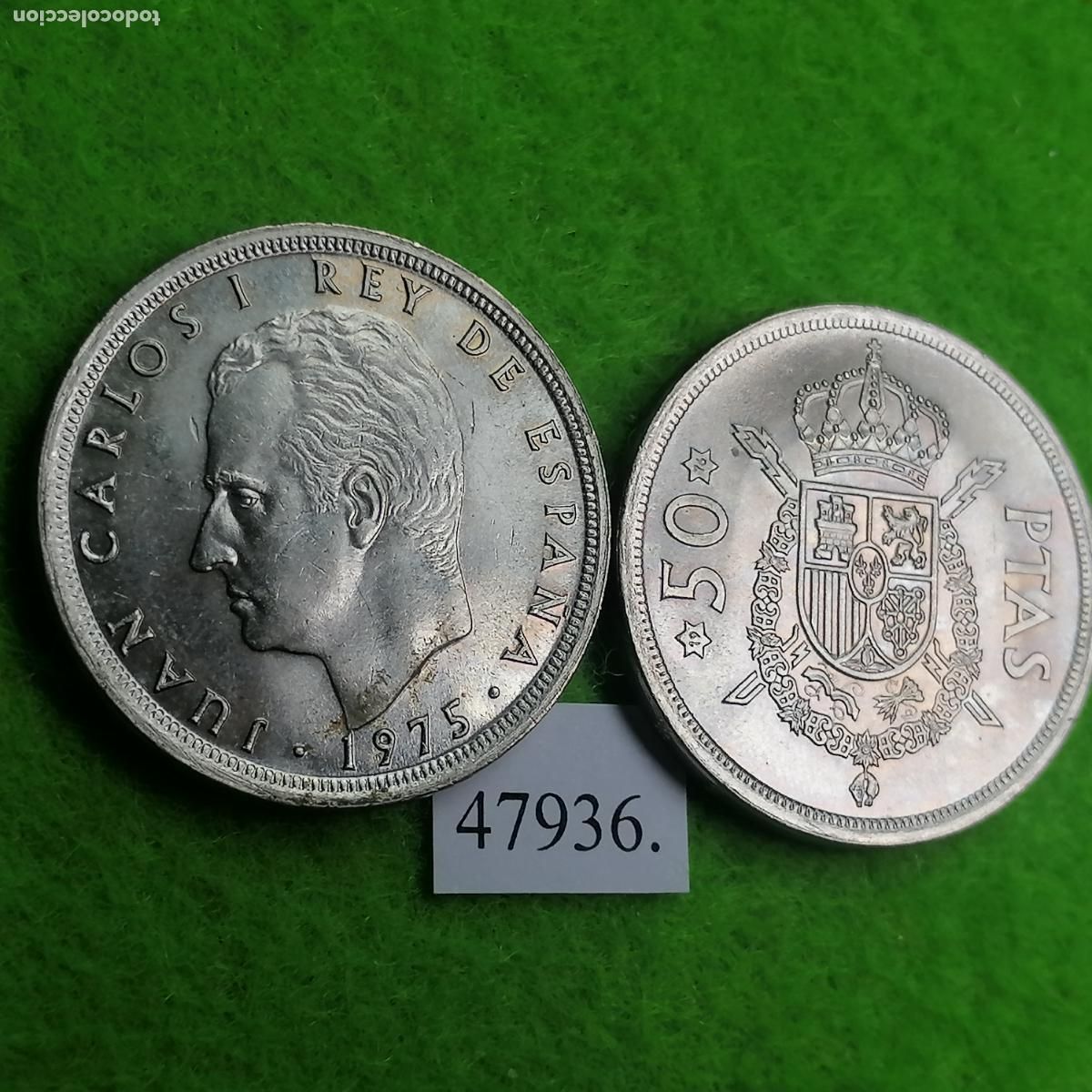 Monedas Juan Carlos I: Espa&ntilde;a 50 pesetas 1975 76, una moneda, Juan Carlos l, 1&ordm;, 47936 3