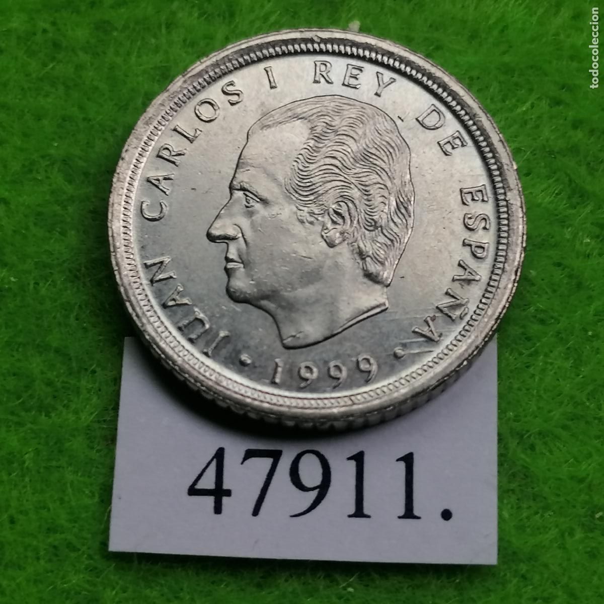 Monedas Juan Carlos I: Espa&ntilde;a 10 pesetas 1999, variante 2 grietas de cu&ntilde;o a las 5-6 , Juan Carlos l, 1&ordm;