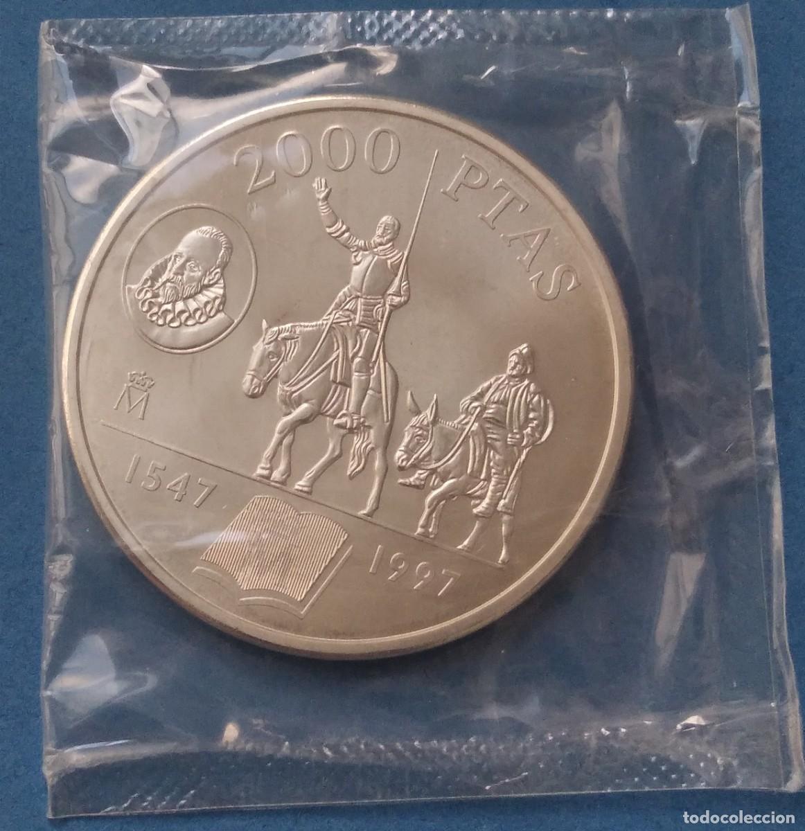 Monedas Juan Carlos I: MONEDA PLATA 2000 PESETAS 1997 QUIJOTE