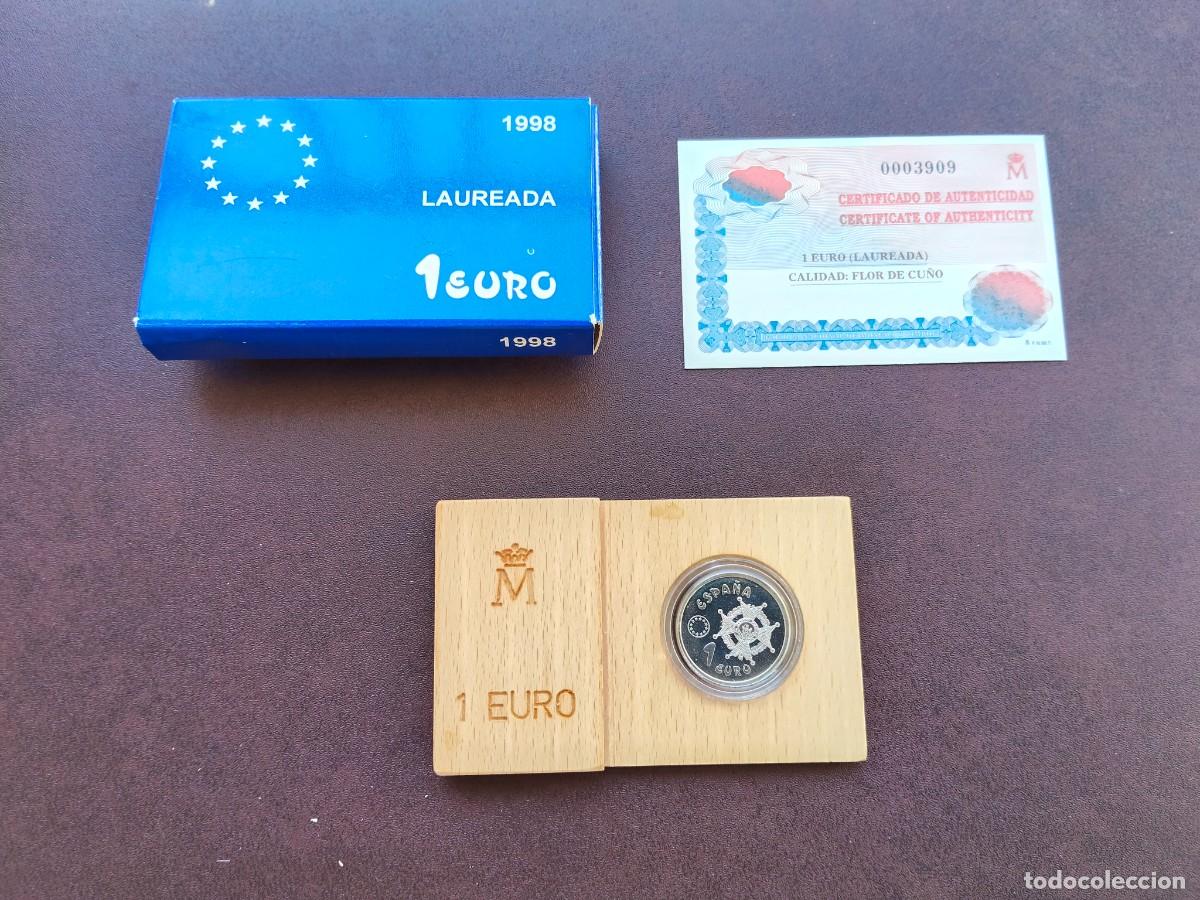 Monedas Juan Carlos I: MONEDA DE 1 EURO DEL A&Ntilde;O 1998 LAUREADA EJERCITO DE TIERRA (DE PLATA) ORIGINAL%