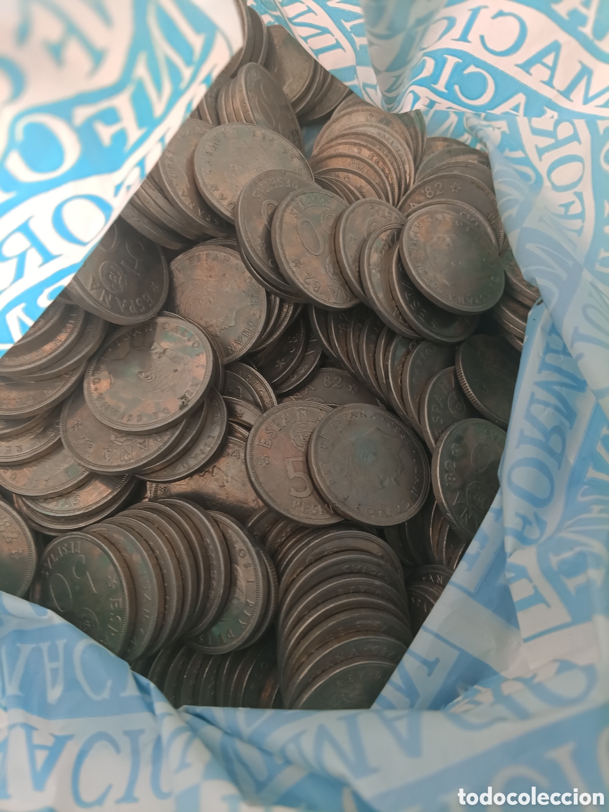 Coins Juan Carlos I: 5 kilos de monedas de 50 pesetas de Juan Carlos I