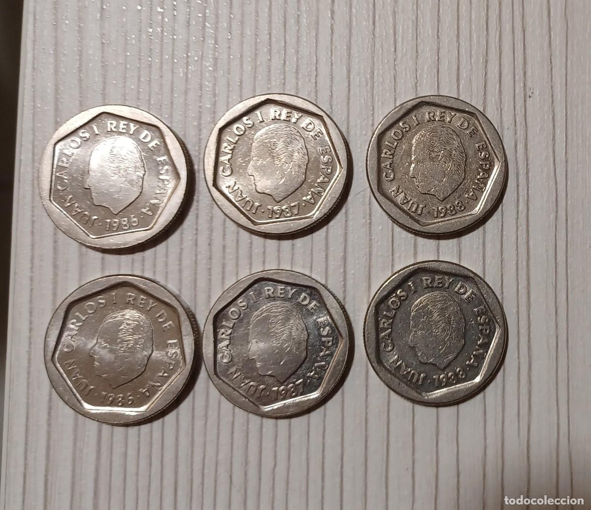 Monedas Juan Carlos I: 6 monedas de 200 pesetas