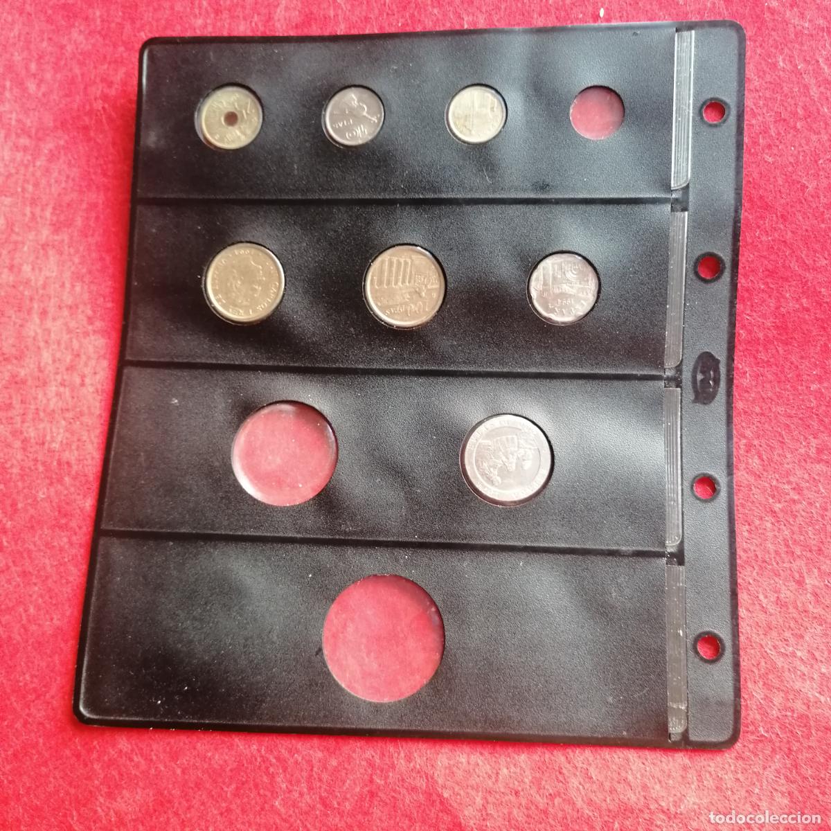Coins Juan Carlos I: Espa&ntilde;a Lote 7 monedas 5, 10, 25, 50, 100 y 200 peeetas 1994 en hoja Pardo, Juan Carlos I, rf 36