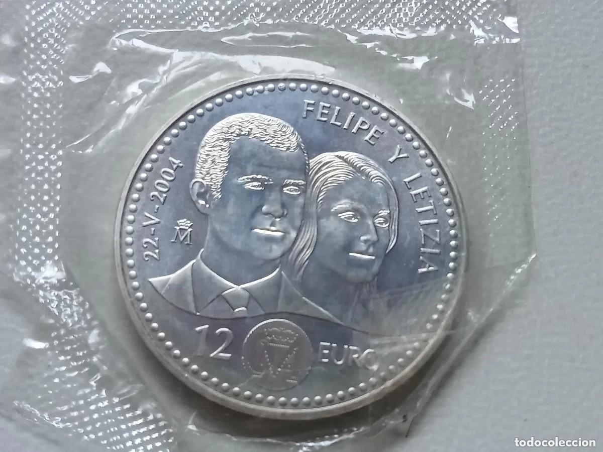 Monete Juan Carlos I: MONEDA DE 12 EUROS DEL A&Ntilde;O 2004 PLATA PRECINTADA