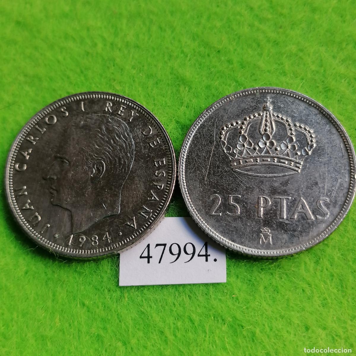 Monnaies Juan Carlos I: Espa&ntilde;a 25 pesetas 1984, una moneda, Juan Carlos I, 47994 2