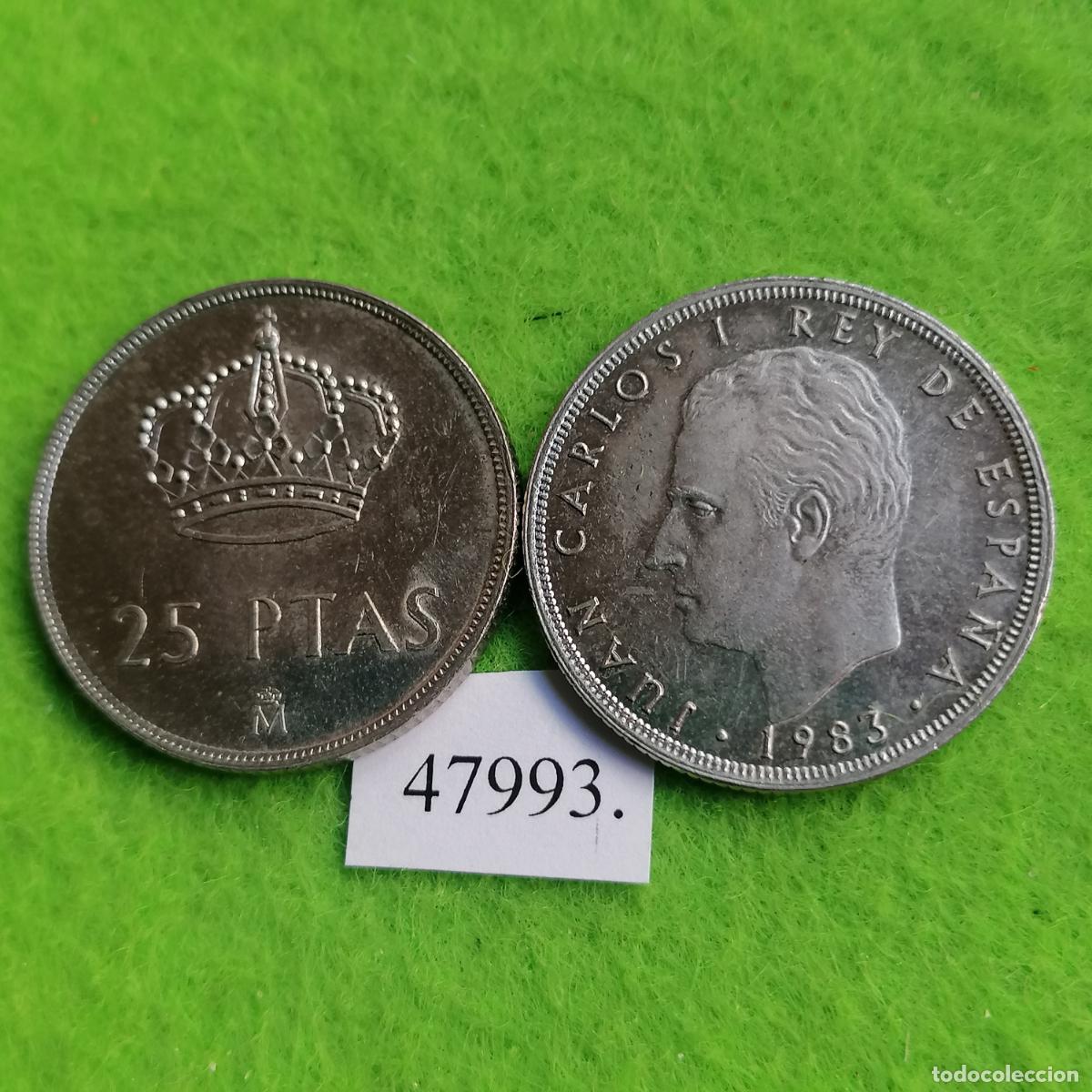 Monnaies Juan Carlos I: Espa&ntilde;a 25 pesetas 1983, una moneda, Juan Carlos I, 47993 4