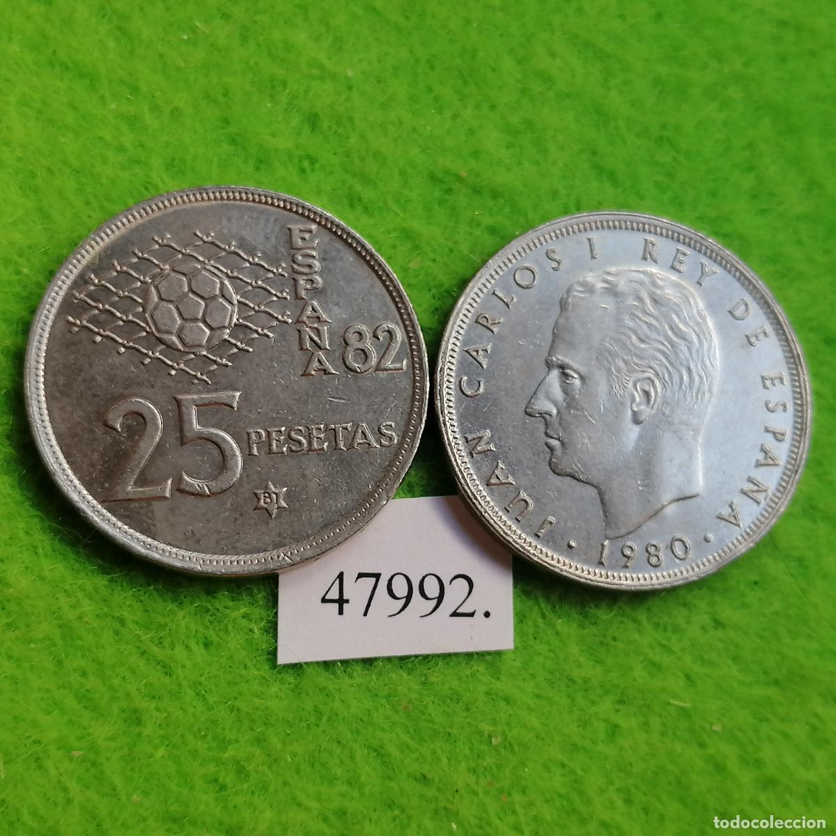 M&uuml;nzen unter Juan Carlos I: Espa&ntilde;a 25 pesetas 1980 82, una moneda, Juan Carlos I, 47992 3