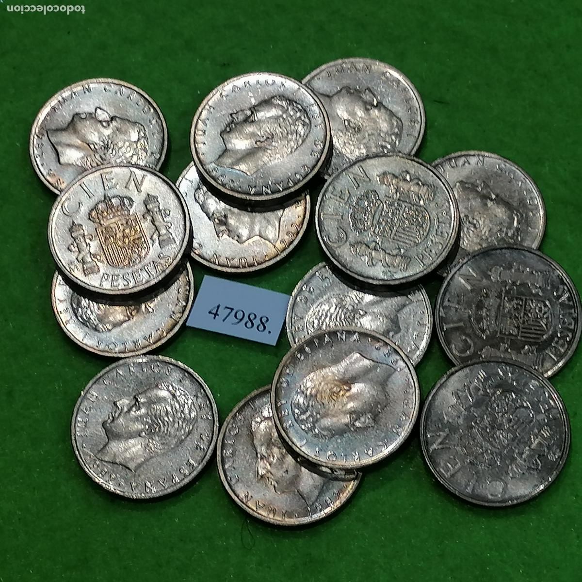 Monedas Juan Carlos I: Espa&ntilde;a 100 pesetas 1982, una moneda Juan Carlos I, 47988 11 mo