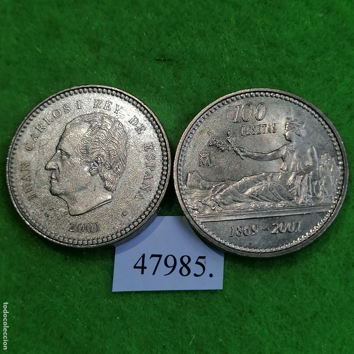M&uuml;nzen unter Juan Carlos I: Espa&ntilde;a 100 pesetas 2001, una moneda Juan Carlos I, 47985 7